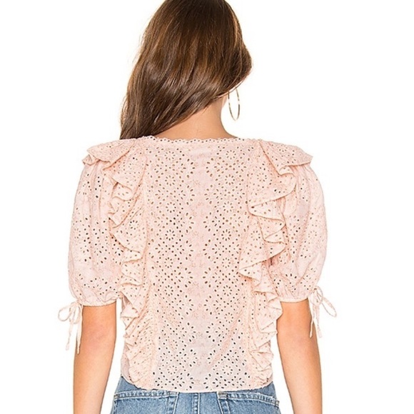 NWT LoveShackFancy Kim Top in Pink Parfait L - Picture 2 of 12